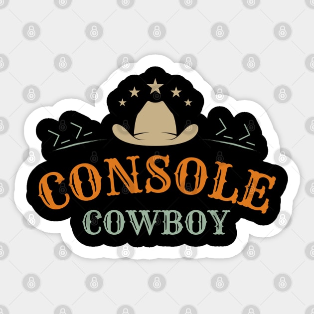 Console Cowboy Programmers T-shirt Sticker by dipdesai